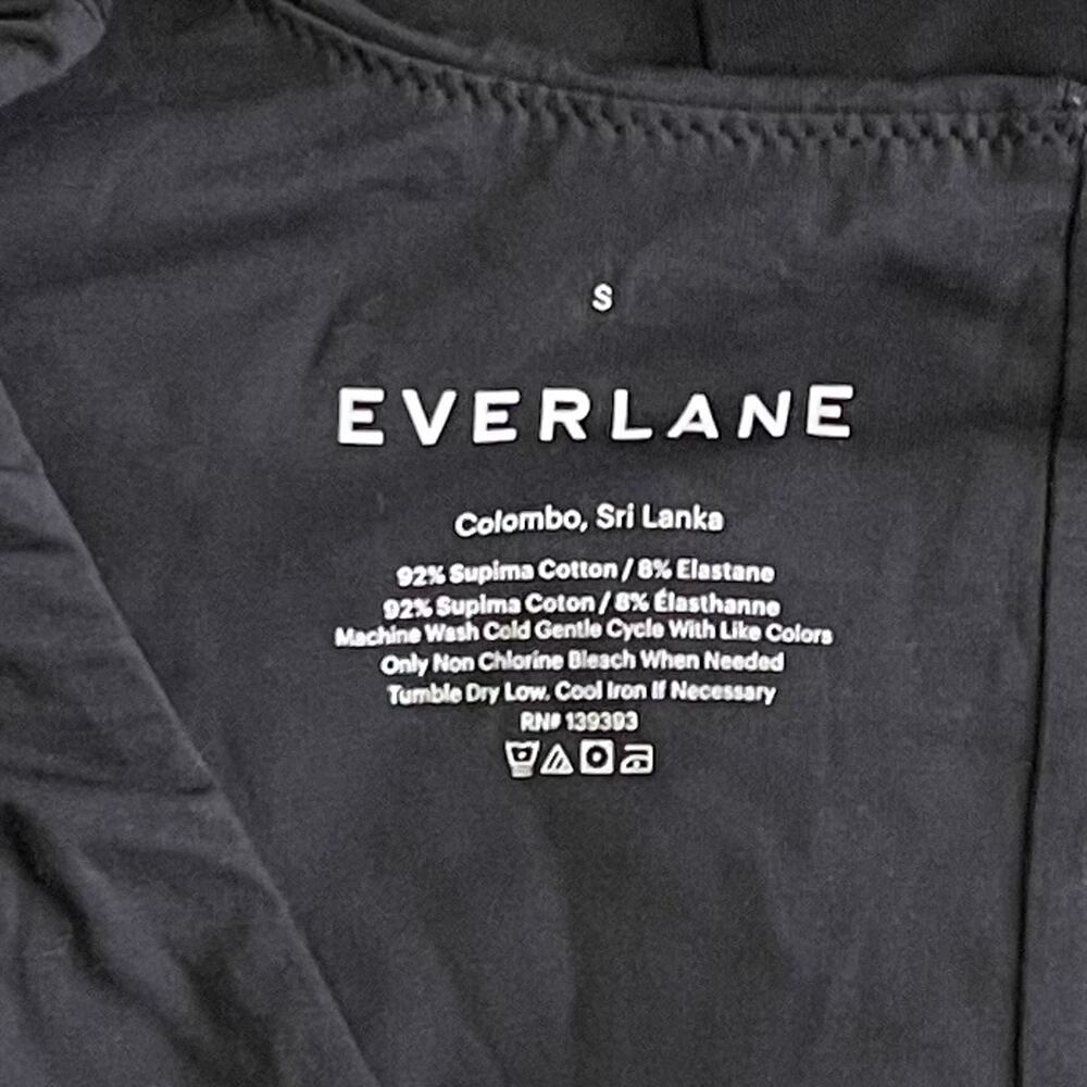 Everlane Womens Bodysuit Small Black Long Sleeve Supima Cotton NWT - Picture 7 of 8